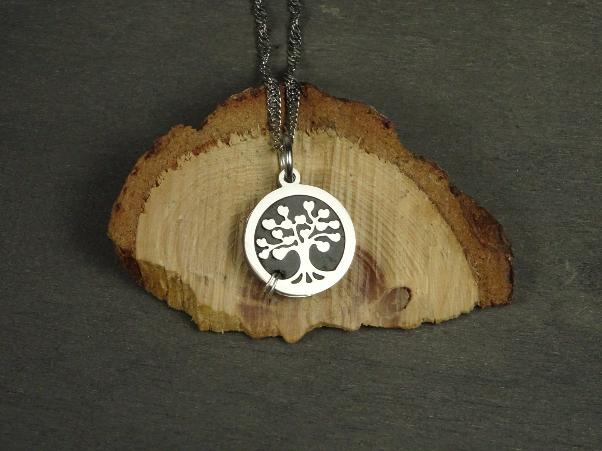 Bijou Arbre de vie & coeur-Bijou original-bijou diffuseur d'huiles